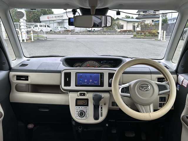 ダイハツ ムーヴ キャンバス G メイクアップ SA Ⅲ 山梨県 2017(平29)年 14.5万km パールホワイトⅢ/ナチュラルベージュマイカメタリック 2トーン 4WD/両側パワースライドドア/純正ナビ/バックカメラ/BT/CD/DVD//ドラレコ/アイドリングストップ/純正フロアマット/ステアリングリモコン/オートライト/オートマチックハイビーム/スマートキー/スペアキー1本/ETC