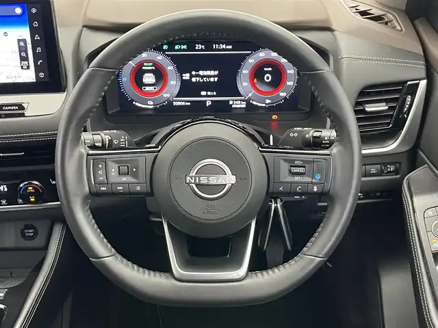 日産 エクストレイル G e－4ORCE 愛知県 2023(令5)年 5.1万km ブリリアントホワイトパール 純正ナビ　デジイン　ＨＵＤ　ＢＳＭ　全方位カメラ　プロパイロット　メモリーシート　追従クルコン　フルセグTV　ＵＳＢ　ワイヤレス充電　衝突軽減　シートヒーター前席&後席　ステアリングヒーター　パーキングアシスト　LEDライト　禁煙車　AC１００充電　２．０ETC　フォグ　合皮シート　セカンド席サンシェード　