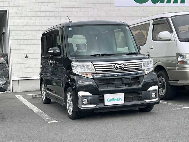 ダイハツ タント カスタム X 静岡県 2016(平28)年 8.2万km ブラックマイカメタリック /純正ナビ/地デジTV//純正CD DVD Bluetooth//バックカメラ//パワースライドドア//フォグランプ//純正14インチAW//スマートキー//LEDヘッドライト