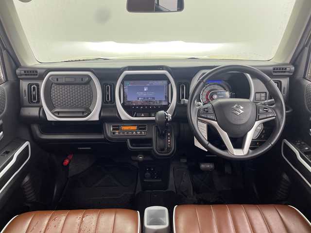 スズキ ハスラー HYBRID X 三重県 2022(令4)年 3.9万km シフォンアイボリーM /純正９型ナビ（フルセグ／ＣＤ／ＤＶＤ／ＢＴ／Ｃａｒｐｌａｙ／　//全周囲カメラ//USB充電//ステアリングリモコン//ビルトインETC //シートヒーター //レーダーブレーキ //レーダークルコン //シートカバー //パーキングアシスト //LEDヘッドライト//フォグライト//スマートキー//スペアーキー//保証書//取説