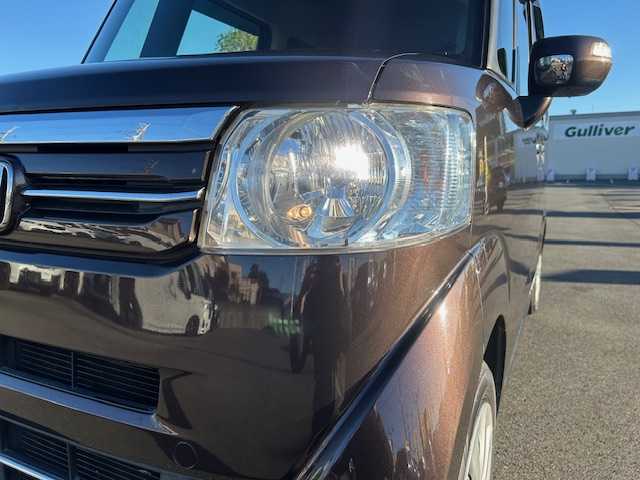 ホンダ Ｎ ＢＯＸ G SSパッケージ 静岡県 2017(平29)年 5.9万km プレミアムディープモカパール ●社外ナビ/（フルセグTV/CD/DVD/Bluetooth）/（CN-RE03D）/●運転席＆助手席シートヒーター/●オートライト/●ステアリングスイッチ/●電動格納ウインカーミラー/●ETC/●両側パワースライドドア/●純正フロアマット/●ドアバイザー/●前後ドライブレコーダー/●スマートキー/●プッシュスタート/●ダブル＋サイドSRS＋ABS