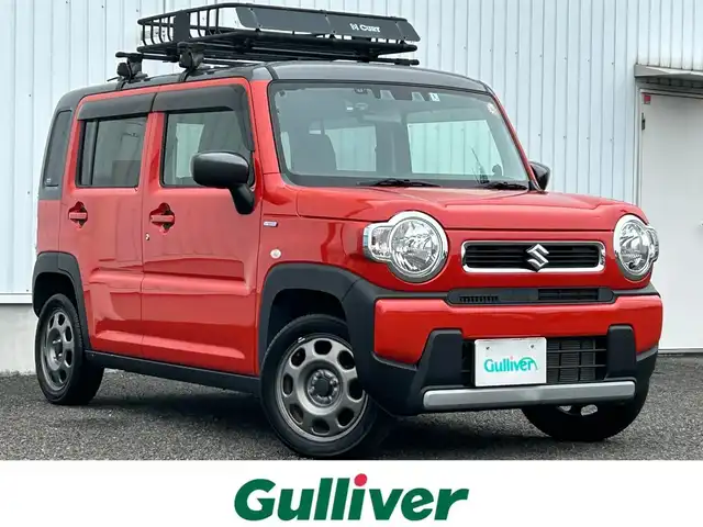 スズキ ハスラー HYBRID G 熊本県 2020(令2)年 7.4万km バーミリオンオレンジ/ガンメタリック2トーン 社外ナビ/・CD/DVD/SD/USB/HDMI/AUX/iPod/BT/・フルセグTV　　/バックカメラ/スズキセーフティサポート/・車線逸脱警報機能/・ふらつき警報機能/・衝突被害軽減システム/クリアランスソナー/後方コーナーセンサー/360°ドライブレコーダー/ETC/D/N席シートヒーター/・シートカバー/オートライト/・ヘッドライトレベライザー/・LEDライト/ステアリングリモコン/ドアバイザー/ルーフキャリア/電動格納ミラー/ツイーター/純正フロアマット/純正アルミホイール/スマートキー/・スペアキー