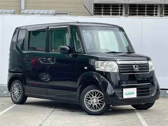 ホンダ Ｎ ＢＯＸ G Lパッケージ 青森県 2012(平24)年 9.6万km クリスタルブラックパール フルフラットシート/片側パワースライド/社外CDオーディオ/横滑り防止機能/アイドリングストップ/盗難防止機能/パワーステアリング/ステアリングスイッチ/ベンチシート/センターコンソール/電格ミラー/ドアバイザー/保証書/取扱説明書