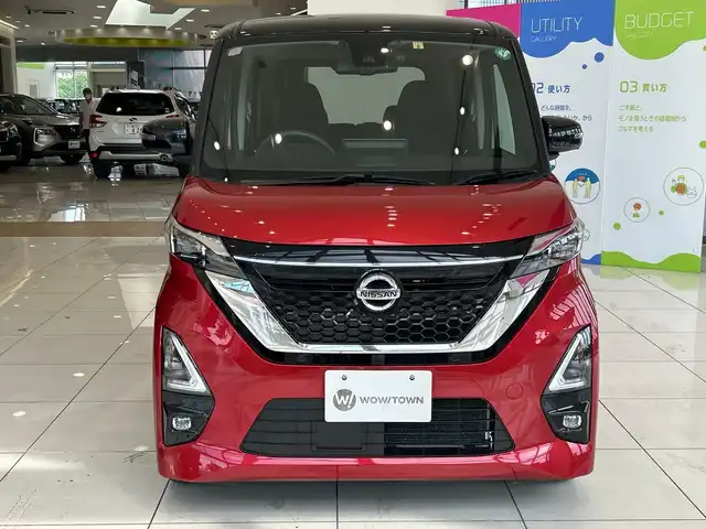 日産 ルークス HWS Gターボ プロパイロットED 埼玉県 2022(令4)年 1.8万km スパークリングレッド/ブラック エマージェンシーブレーキ　/プロパイロット　/純正9インチメモリナビ/　　CD/DVD/BT/フルセグ　/アラウンドビューモニター　　/両側パワースライドドア　/LEDオートライト　/シートヒーター　/純正15インチアルミ　　/電子パーキング　/ETC