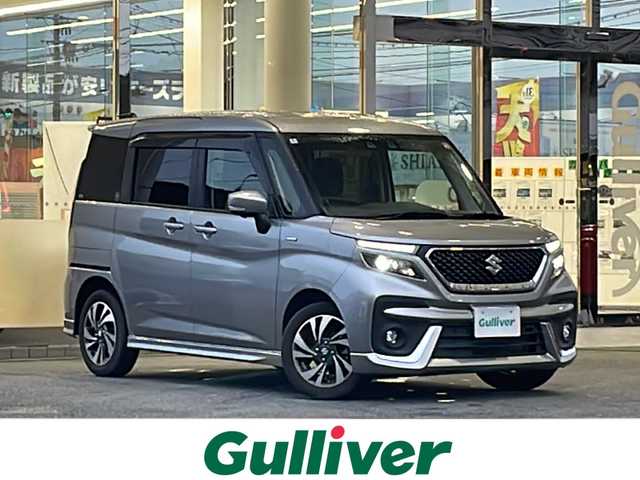 スズキ ソリオ バンディット HV MV 福島県 2022(令4)年 3.9万km プレミアムシルバーメタリック 登録時走行距離　38901キロ/ワンオーナー/純正９インチナビ/フルセグTV/全方位カメラ/両側パワースライドドア/衝突軽減/レーダークルーズコントロール/ドライブレコーダー/シートヒーター/純正アルミホイール/ETC2.0/LEDヘッドライト/純正フロアマット