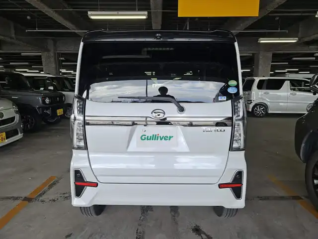 ダイハツ タント カスタム RS セレクション 島根県 2020(令2)年 7.9万km ブラックマイカメタリック/シャイニングホワイトパール ワンオーナー/純正9型ディスプレイオーディオ/フルセグTV/両側パワースライドドア/パノラマモニター/ビルトインETC/ドライブレコーダー/アダプティブクルーズコントロール/コーナーセンサー/スマートアシスト/・衝突被害軽減ブレーキ/・車線逸脱防止支援/・先行車発進お知らせ/・標識認識/・アダプティブドライビングビーム/IC付ターボ/LEDヘッドランプ/LEDフロントフォグランプ/革巻きステアリング/ハーフレザーシート/前席シートヒーター/純正15インチアルミホイール/スマートキー/プッシュエンジンスタート/禁煙車