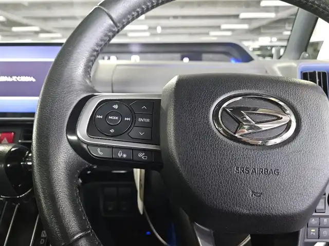 ダイハツ タント カスタム RS セレクション 島根県 2020(令2)年 7.9万km ブラックマイカメタリック/シャイニングホワイトパール ワンオーナー/純正9型ディスプレイオーディオ/フルセグTV/両側パワースライドドア/パノラマモニター/ビルトインETC/ドライブレコーダー/アダプティブクルーズコントロール/コーナーセンサー/スマートアシスト/・衝突被害軽減ブレーキ/・車線逸脱防止支援/・先行車発進お知らせ/・標識認識/・アダプティブドライビングビーム/IC付ターボ/LEDヘッドランプ/LEDフロントフォグランプ/革巻きステアリング/ハーフレザーシート/前席シートヒーター/純正15インチアルミホイール/スマートキー/プッシュエンジンスタート/禁煙車