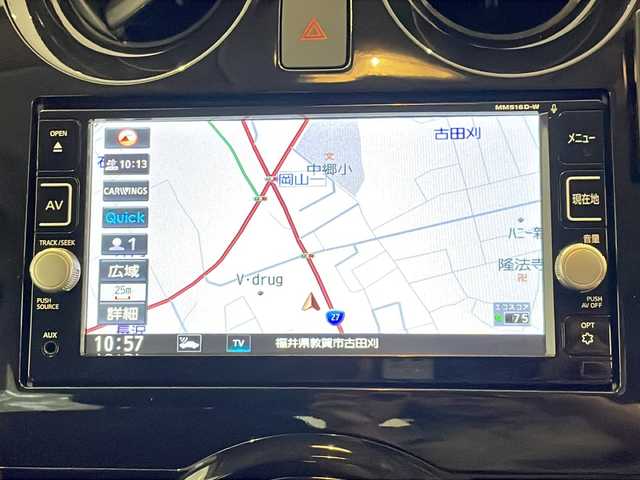 日産 ノート e－パワー メダリスト 福井県 2017(平29)年 2.9万km プレミアムコロナオレンジ 純正7インチメモリーナビ/(CD/DVD/BD/BT/SD/USB/フルセグ)/アラウンドビューモニター/衝突被害軽減システム/車線逸脱警報/横滑り防止装置/ETC/ドライブレコーダー/デジタルインナーミラー/アイドリングストップ/LEDヘッドライト/フォグランプ/オートライト/純正１５インチAW/プッシュスタート/スマートキー/ウィンカーミラー/電動格納ミラー/純正フロアマット/ドアバイザー/スペアキー	/取扱説明書/保証書