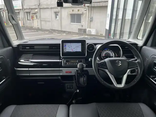 スズキ スペーシア カスタム HYBRID XS 佐賀県 2019(令1)年 1万km ブリスクブルーM レーダーブレーキサポート/バックセンサー　/純正ナビ/・全方位カメラ　/・フルセグTV/BT/CD/DVD/ETC　/純正15インチAW　/シートヒーター　/両側パワースライドドア　/前後ドラレコ(DRY-TW8500)　/LEDヘッドライト　/フォグランプ/オートライト/リアサーキュレーター/ヘッドアップディスプレイ/スペアキー×1