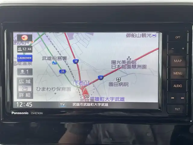 スズキ スペーシア カスタム HYBRID XS 佐賀県 2019(令1)年 1万km ブリスクブルーM レーダーブレーキサポート/バックセンサー　/純正ナビ/・全方位カメラ　/・フルセグTV/BT/CD/DVD/ETC　/純正15インチAW　/シートヒーター　/両側パワースライドドア　/前後ドラレコ(DRY-TW8500)　/LEDヘッドライト　/フォグランプ/オートライト/リアサーキュレーター/ヘッドアップディスプレイ/スペアキー×1