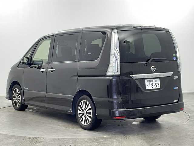 日産 セレナ HWS S HV Vセレ +Sefty 栃木県 2015(平27)年 16.9万km タイガーアイブラウン 衝突軽減ブレーキ/純正ナビ/全周囲カメラ/フルセグTV/フリップダウンモニター/両側パワースライドドア /クルーズコントロール/スマートキー /スペアキー/左右電格ミラー/レーンキープアシスト/ECOモード/純正アルミホイール/ETC