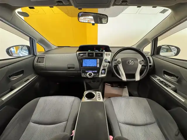 トヨタ プリウス α G 群馬県 2011(平23)年 9.7万km ホワイトパールクリスタルシャイン 純正HDDナビ/　フルセグ/CD/DVD/Blutooth/HDD/AM/FM/バックカメラ/クルーズコントロール/コーナーセンサー/LEDヘッドライト/ステアリングスイッチ/純正フロアマット/スマートキー/プッシュスタート/ビルトインETC