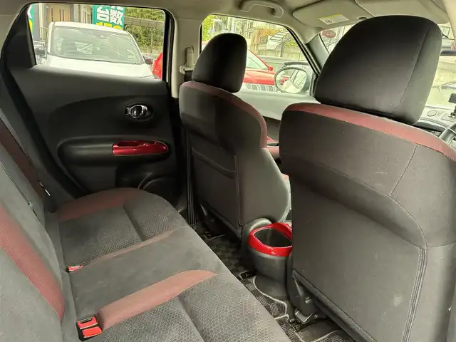 日産 ジューク 15RX 熊本県 2010(平22)年 13.9万km ホワイトパール 純正メモリナビ(MP310-W)/【ワンセグTV/SD/CD/DVD/Bluetooth】/バックカメラ/RAYS18インチアルミホイール/オートライト/ETC/盗難防止装置/プッシュスタート/スマートキー/スペアキー/ベンチシート/ダブルエアバッグ/AAC/ABS