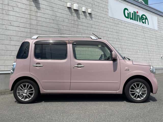 ダイハツ ミラ ココア プラスX 山形県 2014(平26)年 5.3万km ムースピンクパール 禁煙車/4WD/社外オーディオ/・FM/AM/CD/USB/アイドリングストップ/盗難防止装置/LEDヘッドライト/前後ドライブレコーダー/スマートキー/ルーフレール/AAC/純正フロアマット/純正ドアバイザー
