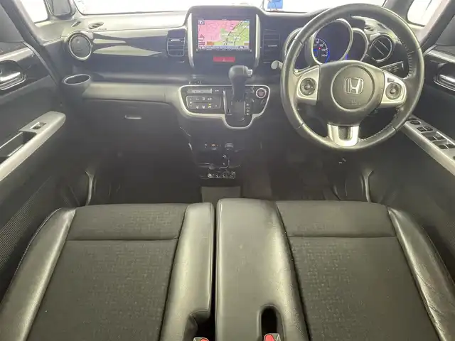 ホンダ Ｎ ＢＯＸ カスタム G ターボ Lパッケージ 大阪府 2016(平28)年 6.9万km プレミアムホワイトパールⅡ 社外SDナビ/　（Bluetooth/CD）/ワンセグTV/バックカメラ/クルーズコントロール/両側パワースライドドア/キセノンヘッドライト/フォグランプ/オートマチックハイビーム/ハーフレザーシート/純正15インチアルミホイール/パドルシフト/スマートキー/ETC