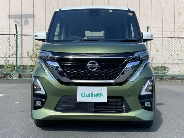 日産 ルークス HWS Gターボ プロパイロットED 東京都 2023(令5)年 1.7万km ホワイトソリッド/プレミアムオリーブM アラウンドビューモニター　/オートクルーズ　/レーンキープアシスト　/両側電動スライドドア　/純正８型ナビ　/・Ｂｌｕｅｔｏｏｔｈ　/・地デジ　/純正ドライブレコーダー前後　/プラズマクラスター付き後席ファン