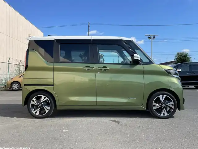 日産 ルークス HWS Gターボ プロパイロットED 東京都 2023(令5)年 1.7万km ホワイトソリッド/プレミアムオリーブM アラウンドビューモニター　/オートクルーズ　/レーンキープアシスト　/両側電動スライドドア　/純正８型ナビ　/・Ｂｌｕｅｔｏｏｔｈ　/・地デジ　/純正ドライブレコーダー前後　/プラズマクラスター付き後席ファン