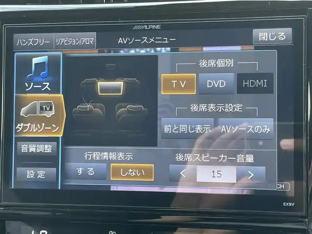 トヨタ ハリアー プレミアム 大阪府 2017(平29)年 4.8万km ホワイトパールクリスタルシャイン 9インチALPANEナビ（フルセグ/BT/CD/DVD)/サンルーフ/モデリスタ（フロント/サイド/リア）/バックカメラ/パワーバックドア/後席9インチプライベートモニター/クルーズコントロール/衝突被害軽減システム/レーンキープアシスト/横滑り防止装置/電動リアゲート/オートマチックハイビーム/ビルトインETC/ハーフレザー/純正AW（18inch)/純正LEDライト