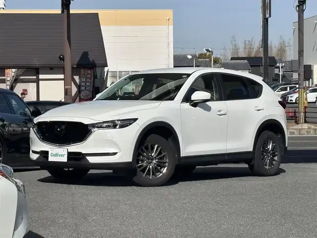マツダ ＣＸ－５ 20S スマートエディション 奈良県 2021(令3)年 2.6万km スノーフレイクホワイトパールマイカ 1オーナー/純正メーカーナビ/BT/フルセグTV/AM/FM/USB//アラウンドビューカメラ/コーナーセンサー/レーンキープアシスト/ステアリングスイッチ/ETC/レーダークルコン/MTモード付AT/TCS/スポーツモード切替/プッシュスタート/istop/オートLEDライト/保証書・取説