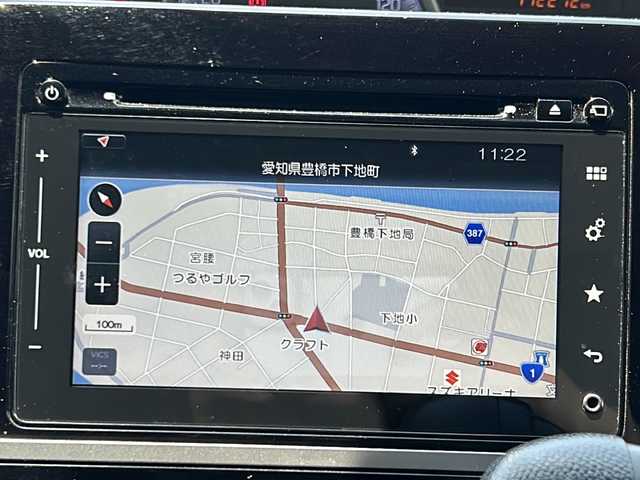 スズキ ワゴンＲ HYBRID FX 愛知県 2017(平29)年 11.3万km ブルーイッシュブラックパール3 /ディーラー9インチメモリナビ/（Bluetooth/フルセグTV/DVD）//バックカメラ（全周囲）//ドラレコ前後//アイドリングストップ//リモコンキー//スペアキー×１//取説//保証書