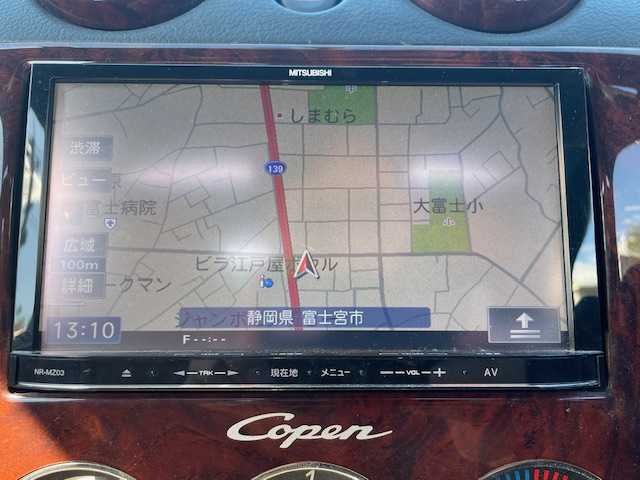 ダイハツ コペン タンレザーエディション 静岡県 2008(平20)年 7万km ホワイトパールマイカ ●社外ナビ/（ワンセグ/CD/DVD）/(NR-MZ03)/●アクティブトップ/●フォグランプ/●ウッドコンビステアリング/●ETC/●運転席＆助手席シートヒーター/●clarionスピーカー/●シガーライター/●純正フロアマット/●純正15インチアルミホイール