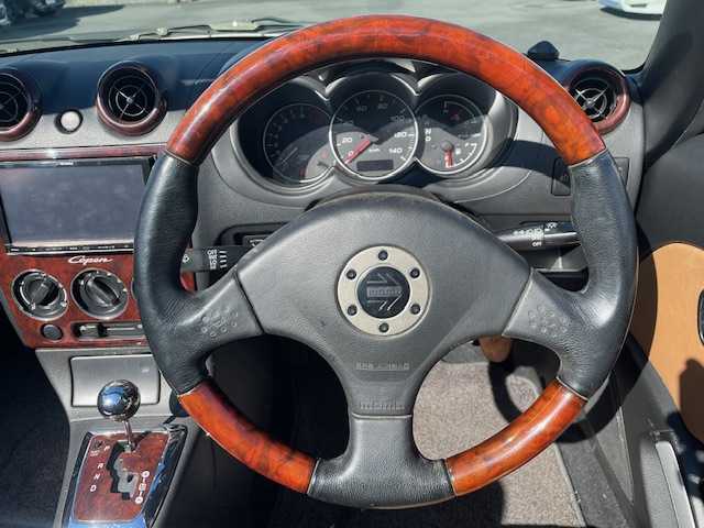 ダイハツ コペン タンレザーエディション 静岡県 2008(平20)年 7万km ホワイトパールマイカ ●社外ナビ/（ワンセグ/CD/DVD）/(NR-MZ03)/●アクティブトップ/●フォグランプ/●ウッドコンビステアリング/●ETC/●運転席＆助手席シートヒーター/●clarionスピーカー/●シガーライター/●純正フロアマット/●純正15インチアルミホイール