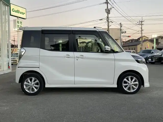 日産 デイズ ルークス ハイウェイスター Xターボ 福岡県 2018(平30)年 8.1万km ホワイトパール 純正ナビ(フルセグTV・CD・DVD・FM・AM・BT)/・MM318D-W/片側パワースライドドア/ETC/プッシュスタート/スマートキー/純正フロアマット/ドアバイザー/衝突軽減ブレーキ/横滑り防止装置/車線逸脱抑止