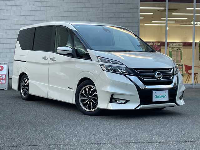 日産 セレナ ハイウェイスター Vセレクション 山口県 2017(平29)年 6万km ブリリアントホワイトパール エマージェンシーブレーキ/純正ナビ/バックカメラ/全周囲カメラ/プロパイロット/クルーズコントロール/デジタルインナーミラー/両側パワースライド/前後ドライブレコーダー/オートライト/アイドリングストップ/前後コーナーセンサー/クリアランソナー/ドアバイザー/電動格納ミラー/純正フロアマット/ETC