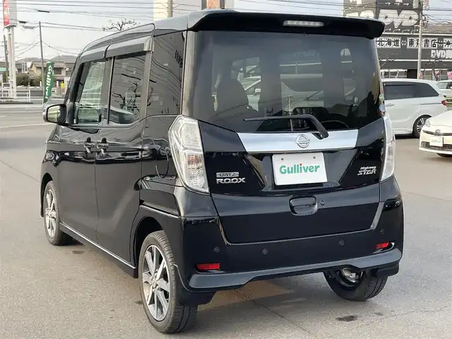 日産 デイズ ルークス ハイウェイスター Gターボ 岡山県 2019(平31)年 7.7万km ブラック 純正メモリナビ/フルセグTV/CD/SD/BT/アラウンドビューモニター/両側パワースライドドア/インテリジェントエマージェンシーブレーキ/踏み間違え防止アシスト/車線逸脱警報/LEDオートヘッドライト/ハイビームアシスト/純正15インチW/ETC/プッシュスタート/ドライブレコーダー
