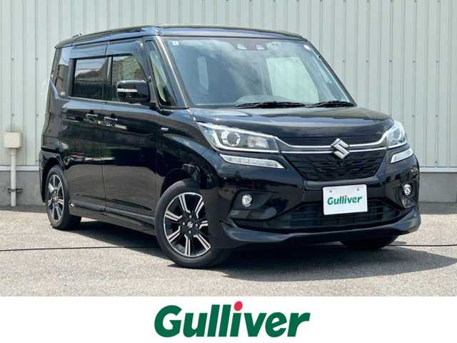 スズキ ソリオ バンディット HV MV 山形県 2020(令2)年 5.4万km スーパーブラックパール 衝突被害軽減システム/SDナビ/　　【CD　DVD　BT　フルセグ】/アラウンドビューモニター/パワースライドドア/クルーズコントロール/LEDオートライト/シートヒーター/純正15インチアルミホイール/ステアリングスイッチ/アイドリングストップ/レーンアシスト/パーキングアシスト/電動格納ウィンカーミラー/スマートキー×２/ETC