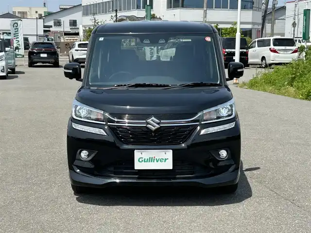 スズキ ソリオ バンディット HV MV 山形県 2020(令2)年 5.4万km スーパーブラックパール 衝突被害軽減システム/SDナビ/　　【CD　DVD　BT　フルセグ】/アラウンドビューモニター/パワースライドドア/クルーズコントロール/LEDオートライト/シートヒーター/純正15インチアルミホイール/ステアリングスイッチ/アイドリングストップ/レーンアシスト/パーキングアシスト/電動格納ウィンカーミラー/スマートキー×２/ETC
