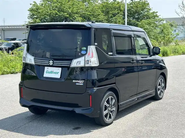 スズキ ソリオ バンディット HV MV 山形県 2020(令2)年 5.4万km スーパーブラックパール 衝突被害軽減システム/SDナビ/　　【CD　DVD　BT　フルセグ】/アラウンドビューモニター/パワースライドドア/クルーズコントロール/LEDオートライト/シートヒーター/純正15インチアルミホイール/ステアリングスイッチ/アイドリングストップ/レーンアシスト/パーキングアシスト/電動格納ウィンカーミラー/スマートキー×２/ETC