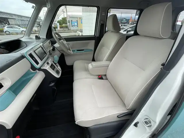 ダイハツ ムーヴ キャンバス X メイクアップ リミテッド SAⅢ 群馬県 2019(令1)年 4.1万km パールホワイトⅢ/ファインミントメタリック 2トーン 注：返品サービス対象車両　MD落札待ち/純正ディーラーSDナビ（Bluetooth/CD/DVD/iPod）/車外全方位カメラ/フルセグTV/社外ETC/両側パワースライドドア/前方社外ドライブレコーダー/USB入力端子/ABS/横滑り防止装置/後方コーナーセンサー/レーンキープアシスト/オートマチックハイビーム/Wエアバッグ/プッシュスタート/スマートキー/フォグライト/ドアバイザー/保証書/取扱説明書