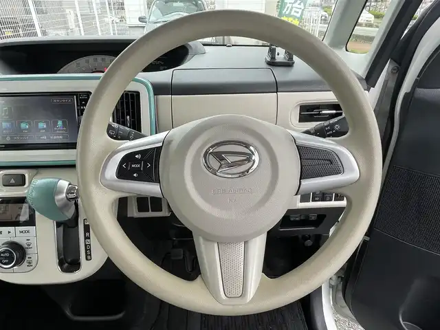 ダイハツ ムーヴ キャンバス X メイクアップ リミテッド SAⅢ 群馬県 2019(令1)年 4.1万km パールホワイトⅢ/ファインミントメタリック 2トーン 注：返品サービス対象車両　MD落札待ち/純正ディーラーSDナビ（Bluetooth/CD/DVD/iPod）/車外全方位カメラ/フルセグTV/社外ETC/両側パワースライドドア/前方社外ドライブレコーダー/USB入力端子/ABS/横滑り防止装置/後方コーナーセンサー/レーンキープアシスト/オートマチックハイビーム/Wエアバッグ/プッシュスタート/スマートキー/フォグライト/ドアバイザー/保証書/取扱説明書
