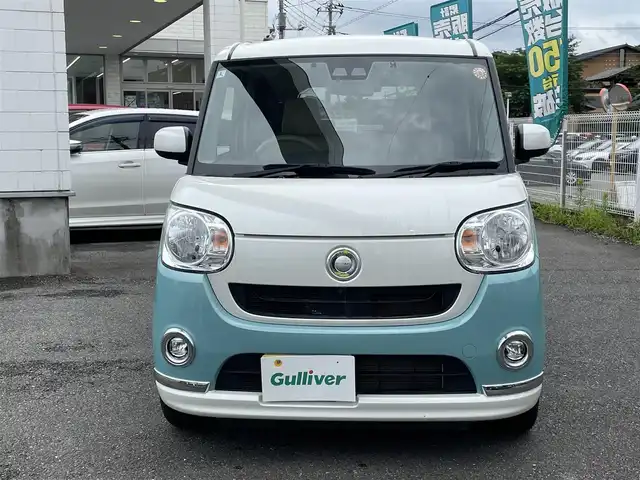 ダイハツ ムーヴ キャンバス X メイクアップ リミテッド SAⅢ 群馬県 2019(令1)年 4.1万km パールホワイトⅢ/ファインミントメタリック 2トーン 注：返品サービス対象車両　MD落札待ち/純正ディーラーSDナビ（Bluetooth/CD/DVD/iPod）/車外全方位カメラ/フルセグTV/社外ETC/両側パワースライドドア/前方社外ドライブレコーダー/USB入力端子/ABS/横滑り防止装置/後方コーナーセンサー/レーンキープアシスト/オートマチックハイビーム/Wエアバッグ/プッシュスタート/スマートキー/フォグライト/ドアバイザー/保証書/取扱説明書