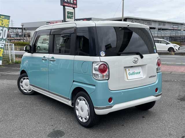 ダイハツ ムーヴ キャンバス X メイクアップ リミテッド SAⅢ 群馬県 2019(令1)年 4.1万km パールホワイトⅢ/ファインミントメタリック 2トーン 純正ディーラーSDナビ（Bluetooth/CD/DVD/iPod）/車外全方位カメラ/フルセグTV/社外ETC/両側パワースライドドア/前方社外ドライブレコーダー/USB入力端子/ABS/横滑り防止装置/後方コーナーセンサー/レーンキープアシスト/オートマチックハイビーム/Wエアバッグ/プッシュスタート/スマートキー/フォグライト/ドアバイザー/保証書/取扱説明書