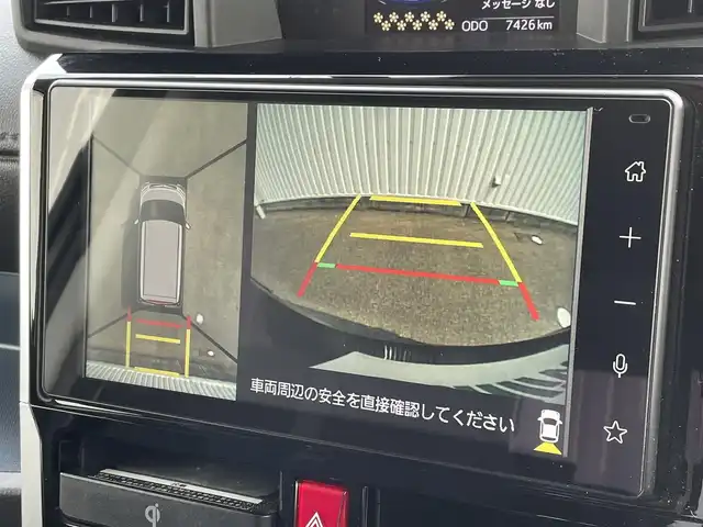 トヨタ ルーミー カスタムG－T 福岡県 2024(令6)年 0.8万km ブラックマイカメタリック モデリスタエアロ/スマートアシスト搭載/レーンキープアシスト/純正9インチディスプレイオーディオ/（BT/USB/FM/AM/AppleCarplay/AndroidAuto）/全周囲カメラ/ビルトインETC２．０/ステアリングスイッチ/ドライブレコーダー前後/社外デジタルインナーミラー/両側パワースライドドア/電動パーキングブレーキ/コーナーセンサー前後/純正フロアマット/純正アルミホイール/LEDライト/プッシュスタート/スマートキー/取扱説明書