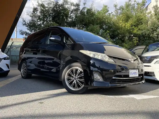 トヨタ エスティマ アエラス 兵庫県 2011(平23)年 9万km ブラック (株)IDOMが運営する【じしゃロン西宮店】の自社ローン専用車両になります。こちらは現金またはオートローンご利用時の価格です。自社ローンご希望の方は別途その旨お申付け下さい/＊ETC/＊バックカメラ/＊パワステ/＊パワーウィンドウ/＊クルーズコントロールあり/＊フルセグ/＊片側パワスラ/＊オートライト