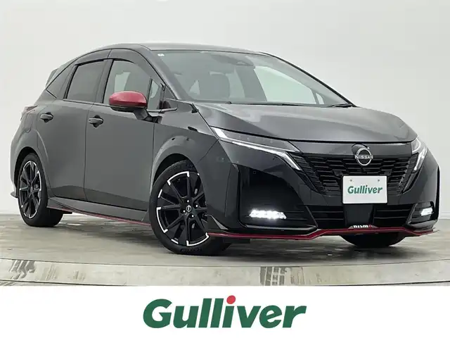 日産 オーラ ニスモ 宮城県 2022(令4)年 1.8万km スーパーブラック メーカーナビ/プロパイロット/インテリジェントルームミラー/全周囲カメラ/リアフォグランプ/フルセグTV/HDMI入力端子/ETC2.0/前後ドライブレコーダー/TVキャンセラー/ワイヤレス充電/専用ハーフレザーシート/17インチAW/禁煙