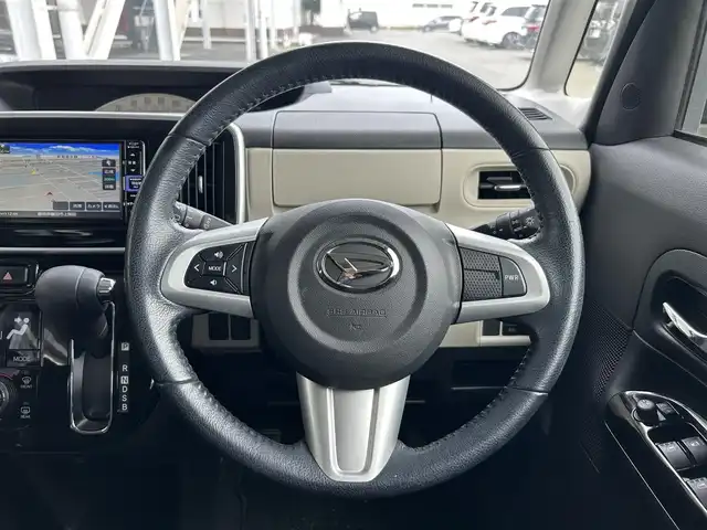 ダイハツ ムーヴ キャンバス X ブラックインテリア リミテッド SAⅢ 静岡県 2020(令2)年 1.5万km パールホワイトⅢ/ナチュラルベージュマイカメタリック 2トーン スマートアシスト３/純正７型ＳＤナビ/フルセグＴＶ/ＤＶＤ再生/ＢＴオーディオ/全周囲カメラ/両側電動スライドドア/フルオートエアコン/オートライト/オートハイビーム/前方ドラレコ/革巻ステアリング/ステアリングスイッチ/アイドリングストップ/コーナーセンサー
