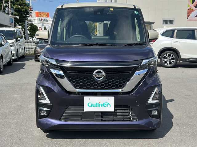日産 ルークス HWS X プロパイロットED 長野県 2020(令2)年 1万km アメジストパープル 純正9インチSDナビ【MM319D-L】/（CD/DVD/BT/フルセグTV）/アラウンドビューモニター/プロパイロット/レーダークルーズコントロール/ハンズフリー両側パワースライドドア/純正ドライブレコーダー/インテリジェントエマージェンシーブレーキ/踏み間違い衝突防止アシスト/車線逸脱防止支援システム/車線逸脱警報/前方衝突予測警報/ふらつき警報機能/標識検知機能/コーナーセンサー/ステアリングスイッチ/電動パーキングブレーキ/ブレーキホールド/LEDヘッドライト/フォグランプ/オートライト/スマートキー/Pスタート/レザー調シートカバー/純正14インチAW/純正フロアマット/ドアバイザー
