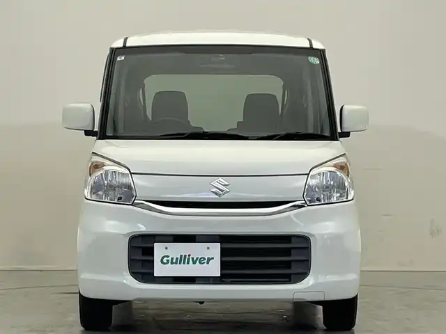スズキ スペーシア G 滋賀県 2017(平29)年 4.8万km クリスタルホワイトP 社外ナビ/CD/DVD/USB/Bluetooth/ワンセグテレビ/デュアルカメラブレーキサポート/運転席シートヒーター /両側スライドドア/プッシュスタート /スマートキー