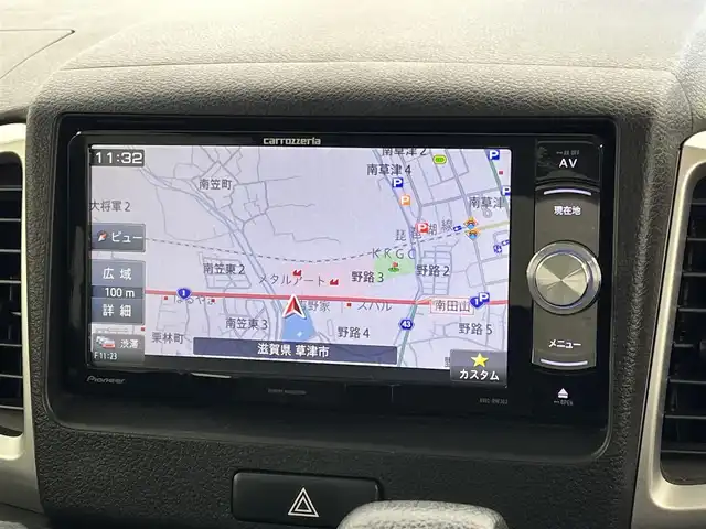 スズキ スペーシア G 滋賀県 2017(平29)年 4.8万km クリスタルホワイトP 社外ナビ/CD/DVD/USB/Bluetooth/ワンセグテレビ/デュアルカメラブレーキサポート/運転席シートヒーター /両側スライドドア/プッシュスタート /スマートキー