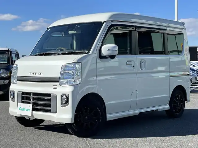 スズキ エブリィ ワゴン PZターボ スペシャル 奈良県 2019(平31)年 6.4万km パールホワイト ｃａｒｒｏｚｚｅｒｉａ７インチナビ（AVIC-RZ99）/（フルセグ／ＢＴ／ＣＤ／ＤＶＤ）/バックカメラ/衝突軽減システム/両側パワースライドドア/オートステップ/レザー調シートカバー/オートライト/電動格納ミラー/ステアリングスイッチ/前後ドライブレコーダー（DRV-630）/ＥＴＣ/G-SPEED14インチAW/保証書/取り扱い説明書/スペアキーX1