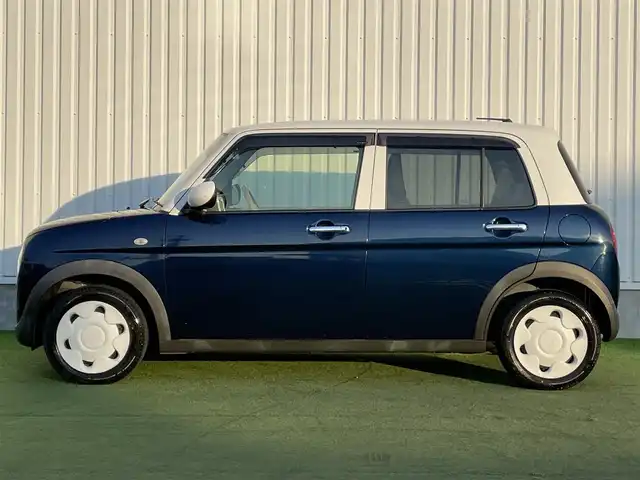 スズキ ラパン S セレクション 香川県 2018(平30)年 6.8万km ノクターンブルーパール/ホワイト2トーン 登録時走行距離：67410km/ディーラーOPカロッツェリア8型ナビ/　CD DVD BT フルセグTV/全方位カメラ/シートヒーター/衝突被害軽減装置/HIDヘッドライト/オートライト/横滑り防止装置/アイドリングストップ/ビルトインETC/ドライブレコーダー/革巻きステアリング/ステアリングスイッチ/プッシュスタート/スマートキー/スペアキー