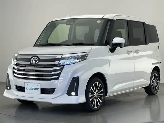 トヨタ ルーミー カスタムG－T 愛知県 2025(令7)年 0.1千km パールホワイトⅢ 登録済未使用車　純正９型ＤＡ　全方位カメラ　禁煙車　フルセグＴＶ　カープレイ　ＨＤＭＩ　スマアシ　衝突軽減装置　追従クルコン　両側パワスラ　ＬＥＤオートライト　コーナーセンサー　電動パーキング　禁煙車