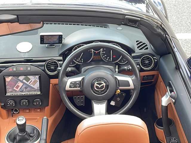 マツダ ロードスター RS RHT 山口県 2007(平19)年 7.3万km ストーミーブルーマイカ 純正HDDナビ/・CD/DVD/AM/FM/iPod/フルセグテレビ/バックカメラ/ETC/スマートキー/スペアキー有/キセノンヘッドライト/フォグランプ/17インチ純正アルミホイール/純正フロアマット/レザーシート/前席シートヒーター/横滑り防止装置/盗難防止装置/取扱説明書