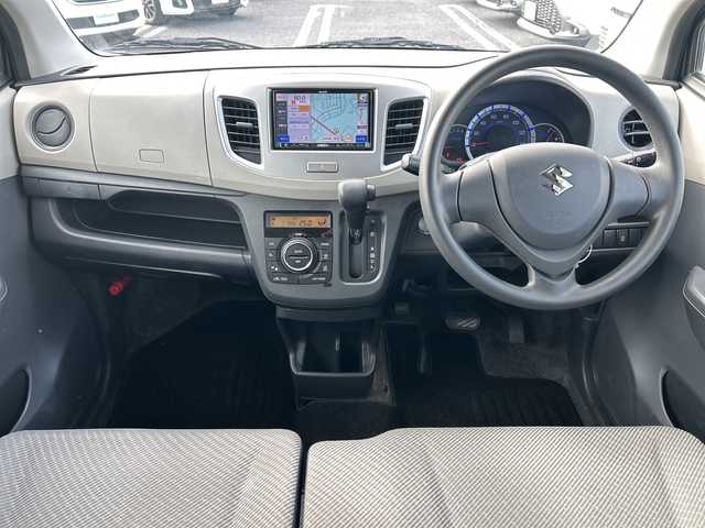 スズキ ワゴンＲ FX 千葉県 2015(平27)年 13.8万km ブルーイッシュブラックパール3 ナビAVN-G05　DVD　フルセグTV　エネチャージ　アイドリングストップ　ABS　キーレス　フロアマット　ドアバイザー