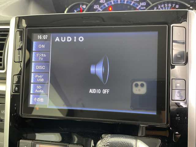 ダイハツ タント カスタム RS SA 愛知県 2014(平26)年 12.1万km タングステングレーM 純正ナビ/・Bluetooth/・SD録音/・CD/DVD/・フルセグテレビ　/バックカメラ/両側パワースライドドア/スマートキー/衝突軽減ブレーキ/ＥＴＣ/フロアマット/スペアキー/ＬＥＤヘッドライト/オートライト
