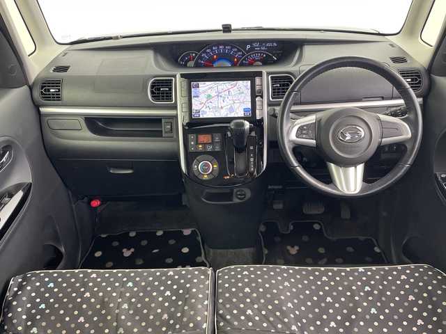 ダイハツ タント カスタム RS SA 愛知県 2014(平26)年 12.1万km タングステングレーM 純正ナビ/・Bluetooth/・SD録音/・CD/DVD/・フルセグテレビ　/バックカメラ/両側パワースライドドア/スマートキー/衝突軽減ブレーキ/ＥＴＣ/フロアマット/スペアキー/ＬＥＤヘッドライト/オートライト